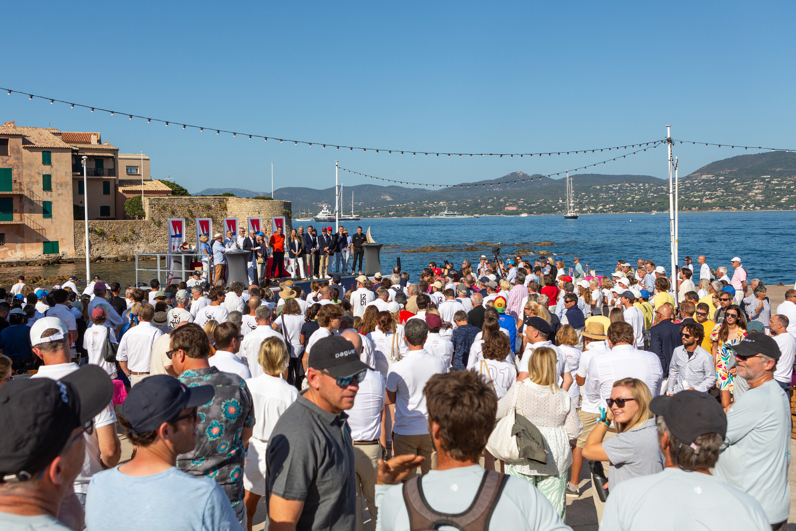 08 10 2023, Saint-Tropez (FRA,83), Les Voiles de Saint-Tropez 2023, Prizegiving classics and moderns 08 10 2023, Saint-Tropez (FRA,83), Les Voiles de Saint-Tropez 2023, Prizegiving classics and moderns