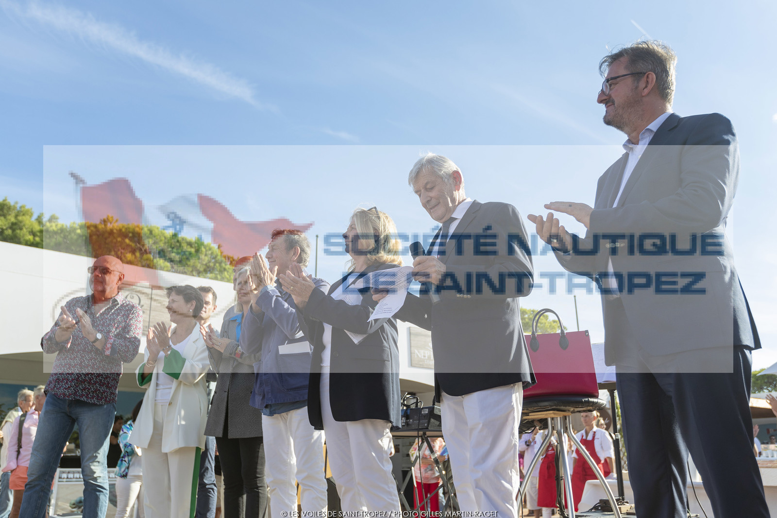 25 09 2022, Saint-Tropez (FRA, 83), Les Voiles de Saint-Tropez 2022, Arrivée des bateaux et de la Coupe d'Automne du Yacht Club de France, Inauguration du village des Voiles 25 09 2022, Saint-Tropez (FRA, 83), Les Voiles de Saint-Tropez 2022, Arrivée des bateaux et de la Coupe d'Automne du Yacht Club de France, Inauguration du village des Voiles