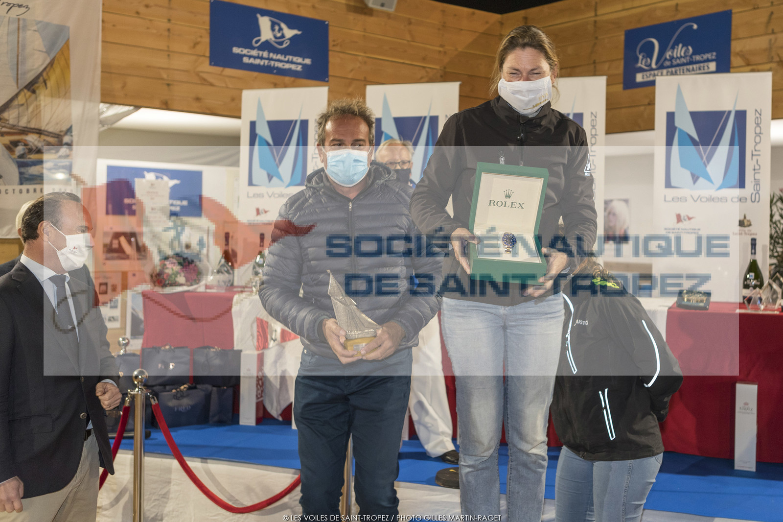 03 10 2020, Saint-Tropez (FRA,83), Les Voiles de Saint-Tropez 2020, Day 6, prizegiving 03 10 2020, Saint-Tropez (FRA,83), Les Voiles de Saint-Tropez 2020, Day 6, prizegiving
