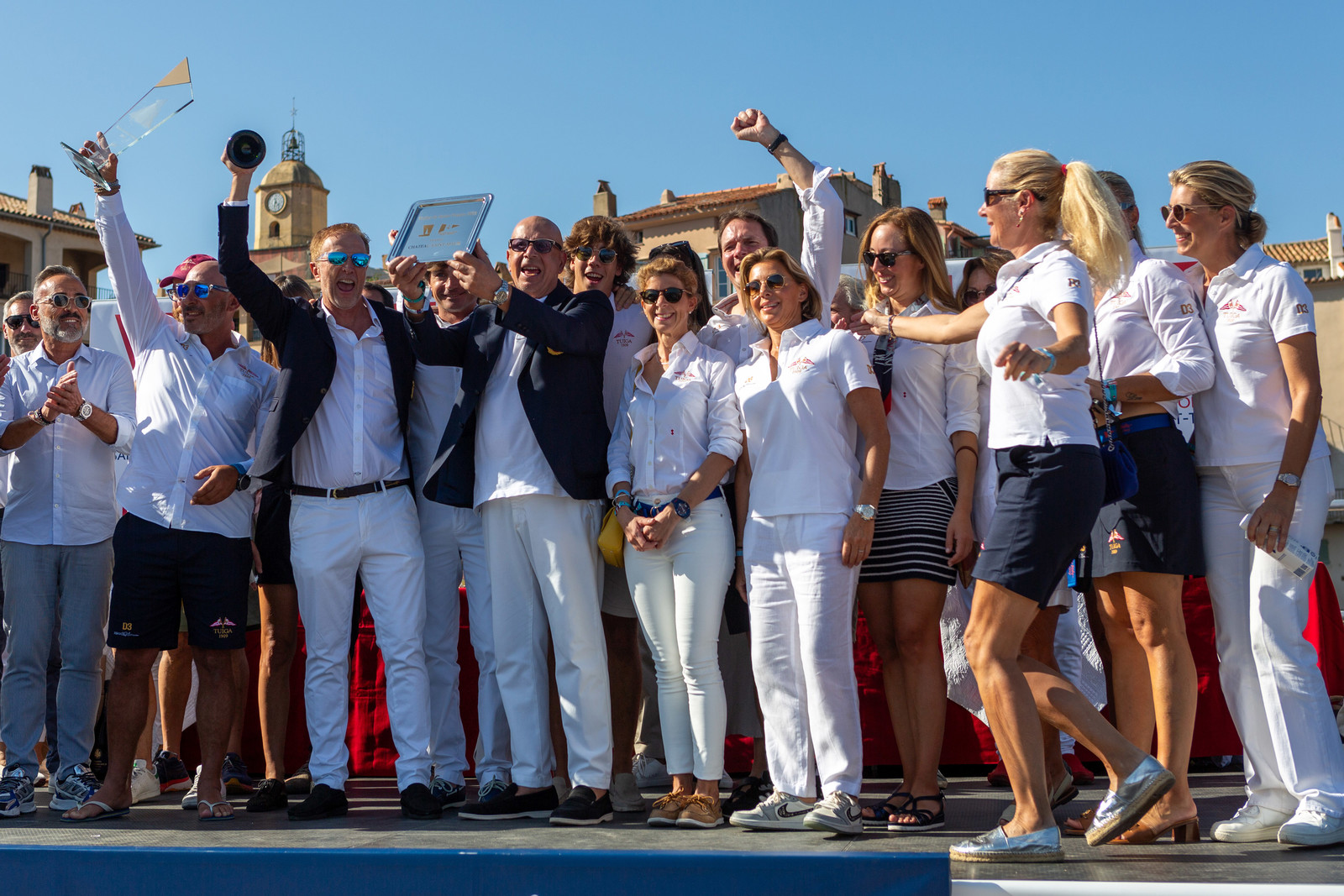 08 10 2023, Saint-Tropez (FRA,83), Les Voiles de Saint-Tropez 2023, Prizegiving classics and moderns 08 10 2023, Saint-Tropez (FRA,83), Les Voiles de Saint-Tropez 2023, Prizegiving classics and moderns