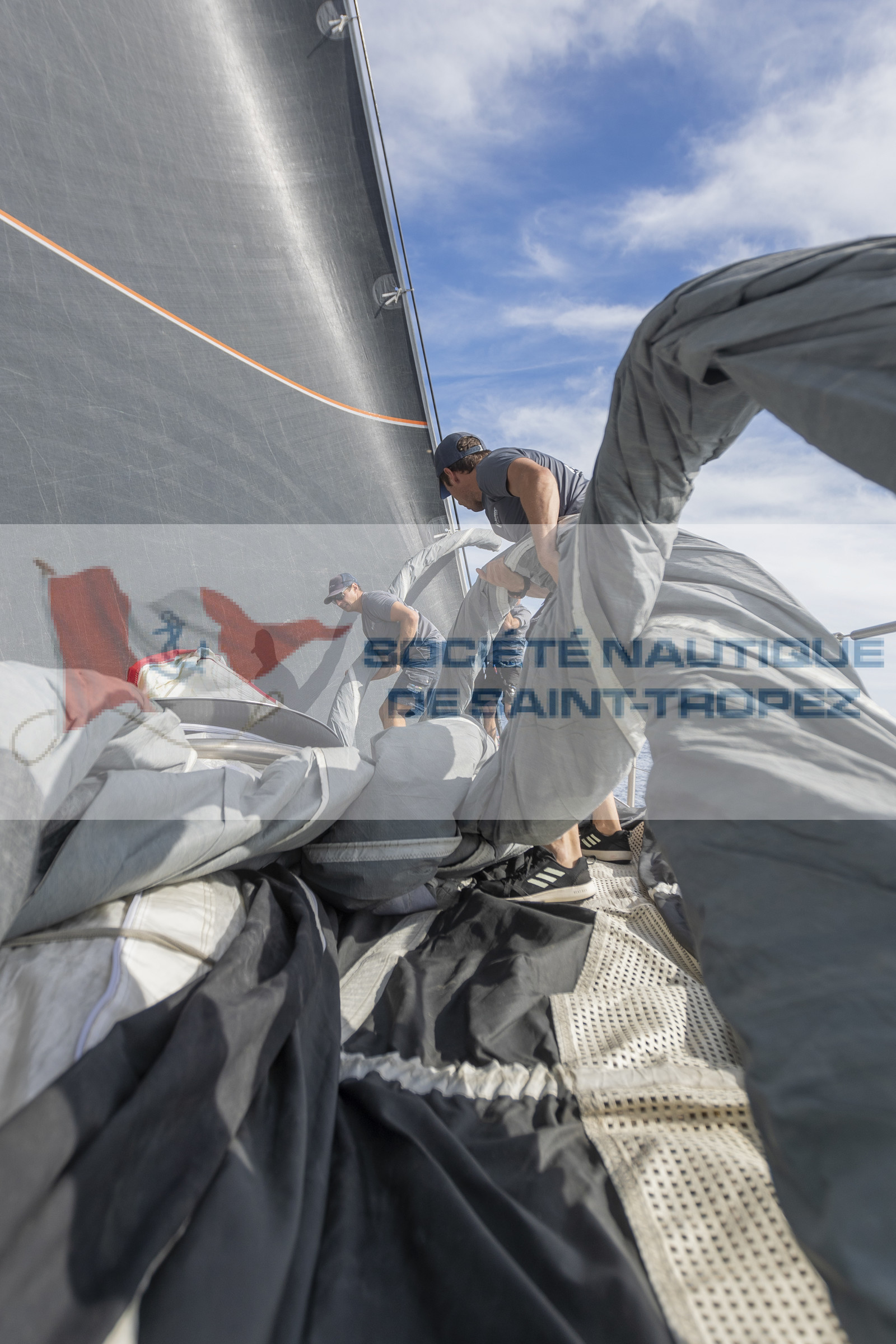 03 10 2022, Saint-Tropez (FRA,83), Voiles de Saint-Tropez 2022,  entraînement des maxis, A bord de Sipirit of Malouen X