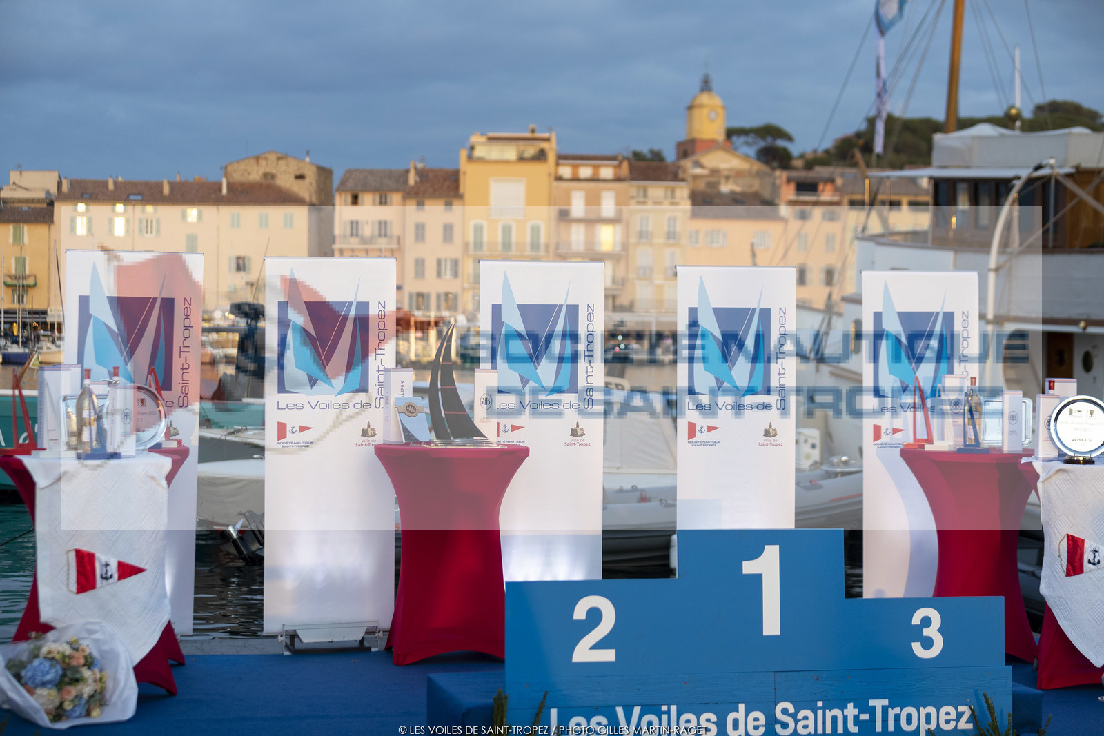 02 10 2022, Saint-Tropez (FRA,83), Voiles de Saint-Tropez 2022,  prizegiving 02 10 2022, Saint-Tropez (FRA,83), Voiles de Saint-Tropez 2022,  prizegiving