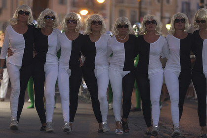 02 10 2014, Saint-Tropez (FRA,83), Voiles de Saint-Tropez 2014, Day 4, défilé des équipages   crew parade