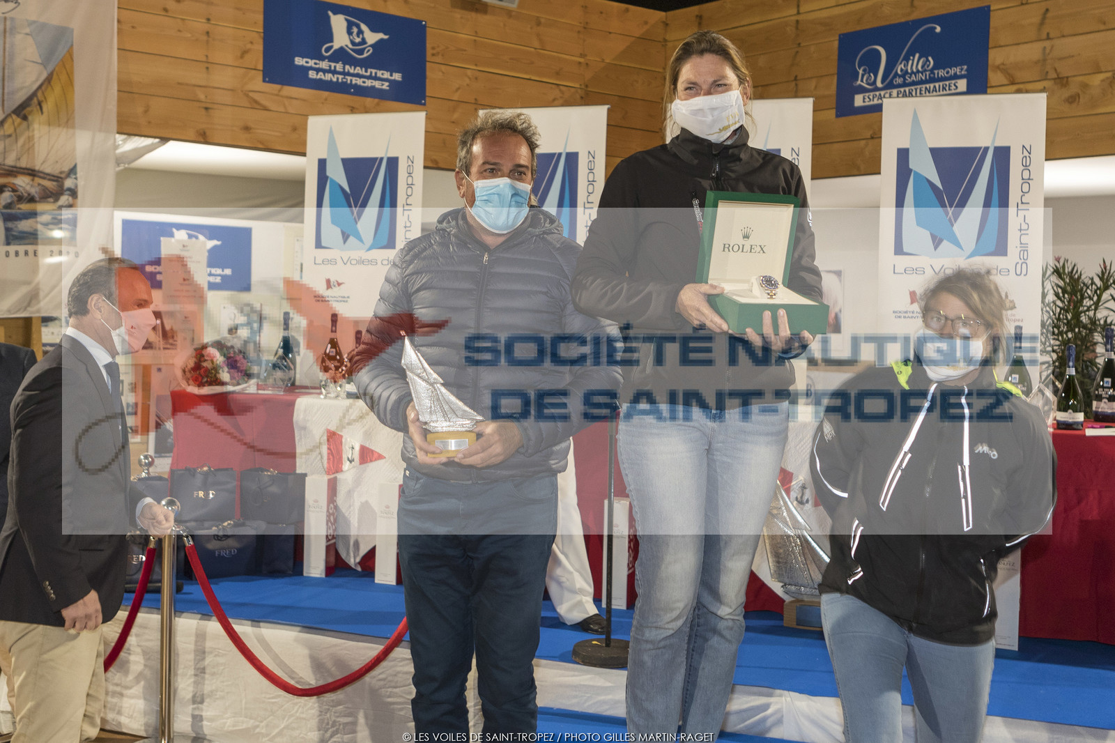 03 10 2020, Saint-Tropez (FRA,83), Les Voiles de Saint-Tropez 2020, Day 6, prizegiving 03 10 2020, Saint-Tropez (FRA,83), Les Voiles de Saint-Tropez 2020, Day 6, prizegiving