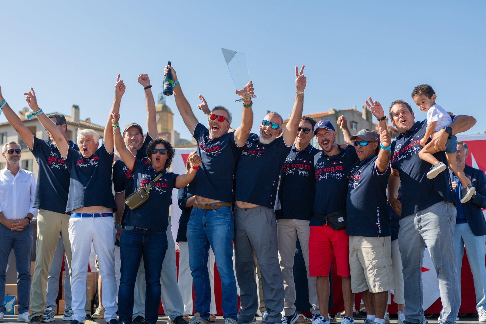 08 10 2023, Saint-Tropez (FRA,83), Les Voiles de Saint-Tropez 2023, Prizegiving classics and moderns 08 10 2023, Saint-Tropez (FRA,83), Les Voiles de Saint-Tropez 2023, Prizegiving classics and moderns