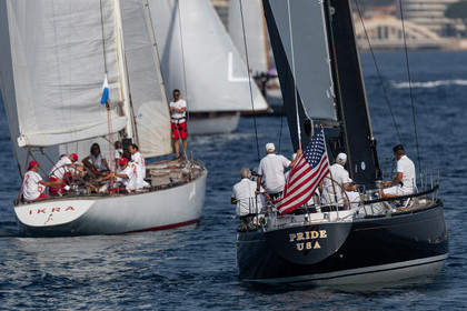 05 10 2023, Saint-Tropez (FRA,83), Les Voiles de Saint-Tropez 2023, Race Day 5, Défi Pride Vs Ikra