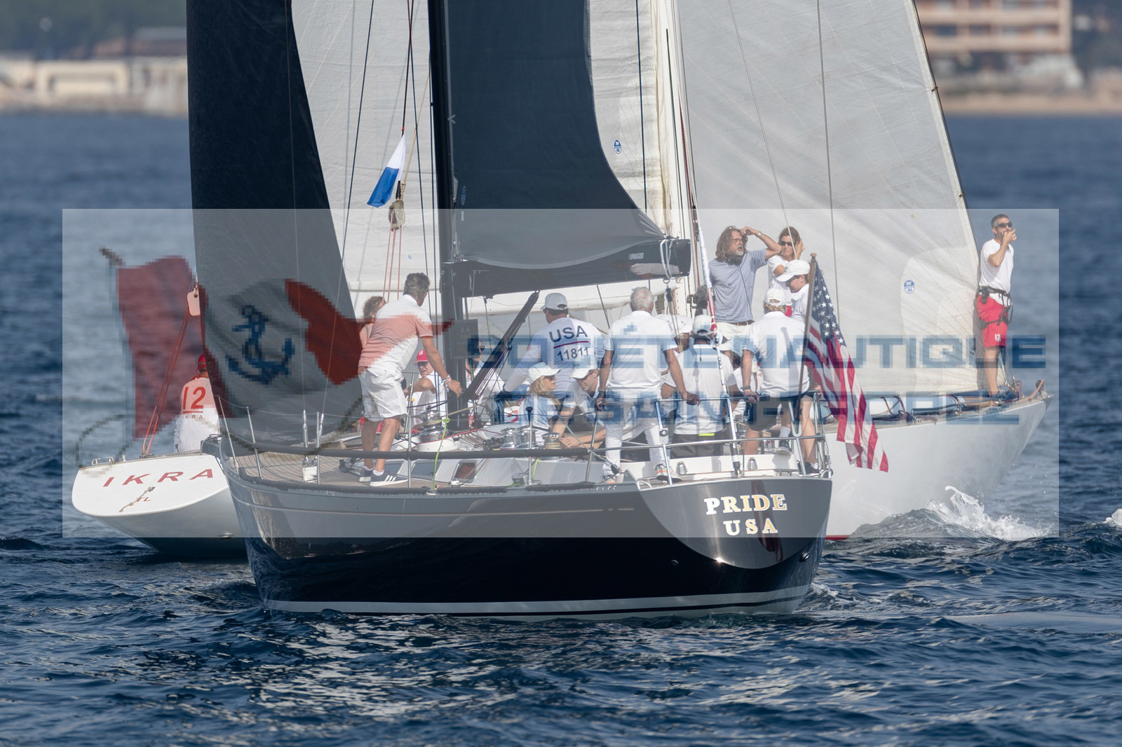 05 10 2023, Saint-Tropez (FRA,83), Les Voiles de Saint-Tropez 2023, Race Day 5, Défi Pride Vs Ikra 05 10 2023, Saint-Tropez (FRA,83), Les Voiles de Saint-Tropez 2023, Race Day 5, Défi Pride Vs Ikra