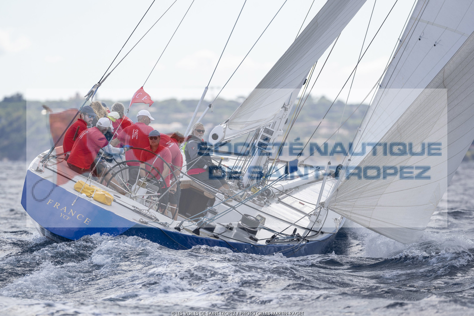 25 09 2022, Saint-Tropez (FRA, 83), Les Voiles de Saint-Tropez 2022, Arrivée des bateaux et de la Coupe d'Automne du Yacht Club de France, 12 m France