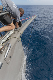 03 10 2022, Saint-Tropez (FRA,83), Voiles de Saint-Tropez 2022,  entraînement des maxis, A bord de Sipirit of Malouen X
