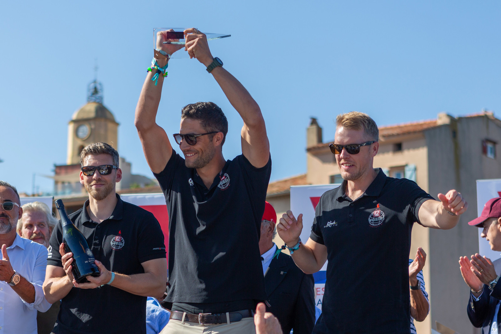 08 10 2023, Saint-Tropez (FRA,83), Les Voiles de Saint-Tropez 2023, Prizegiving classics and moderns 08 10 2023, Saint-Tropez (FRA,83), Les Voiles de Saint-Tropez 2023, Prizegiving classics and moderns