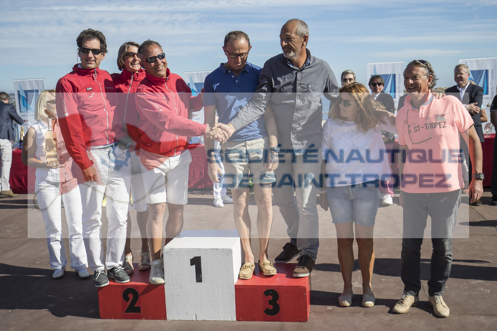 06 10 2017, Saint-Tropez (FRA,83), Les Voiles de Saint-Tropez 2017, jour , Remise des prix 06 10 2017, Saint-Tropez (FRA,83), Les Voiles de Saint-Tropez 2017, jour , Remise des prix