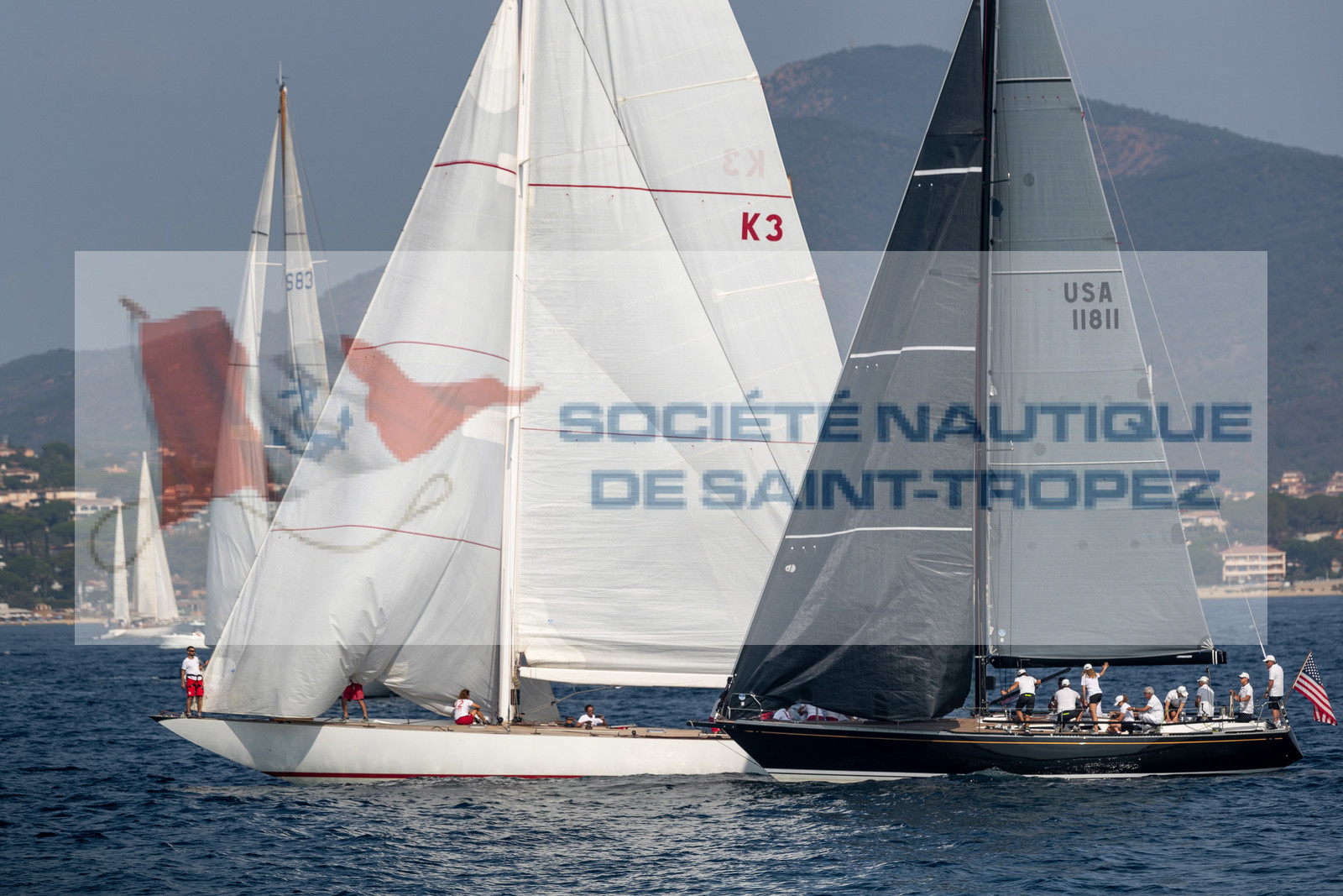 05 10 2023, Saint-Tropez (FRA,83), Les Voiles de Saint-Tropez 2023, Race Day 5, Défi Pride Vs Ikra 05 10 2023, Saint-Tropez (FRA,83), Les Voiles de Saint-Tropez 2023, Race Day 5, Défi Pride Vs Ikra