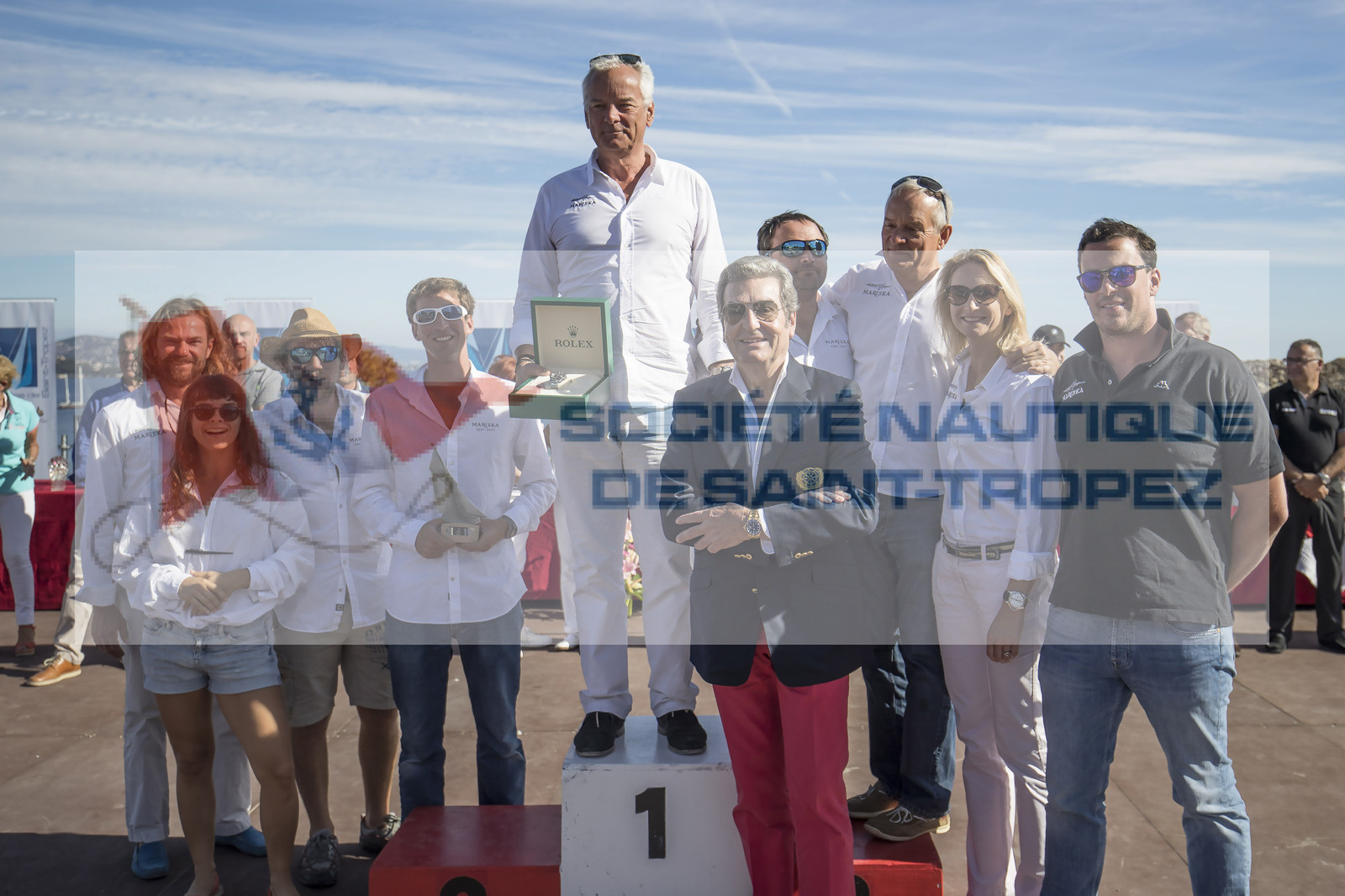 06 10 2017, Saint-Tropez (FRA,83), Les Voiles de Saint-Tropez 2017, jour , Remise des prix 06 10 2017, Saint-Tropez (FRA,83), Les Voiles de Saint-Tropez 2017, jour , Remise des prix