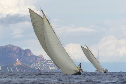 25 09 2022, Saint-Tropez (FRA, 83), Les Voiles de Saint-Tropez 2022, Arrivée des bateaux et de la Coupe d'Automne du Yacht Club de France, P Class