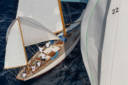 03 10 2023, Saint-Tropez (FRA,83), Les Voiles de Saint-Tropez 2023, Race Day 3, Trophée Rolex, Skylark of 1937