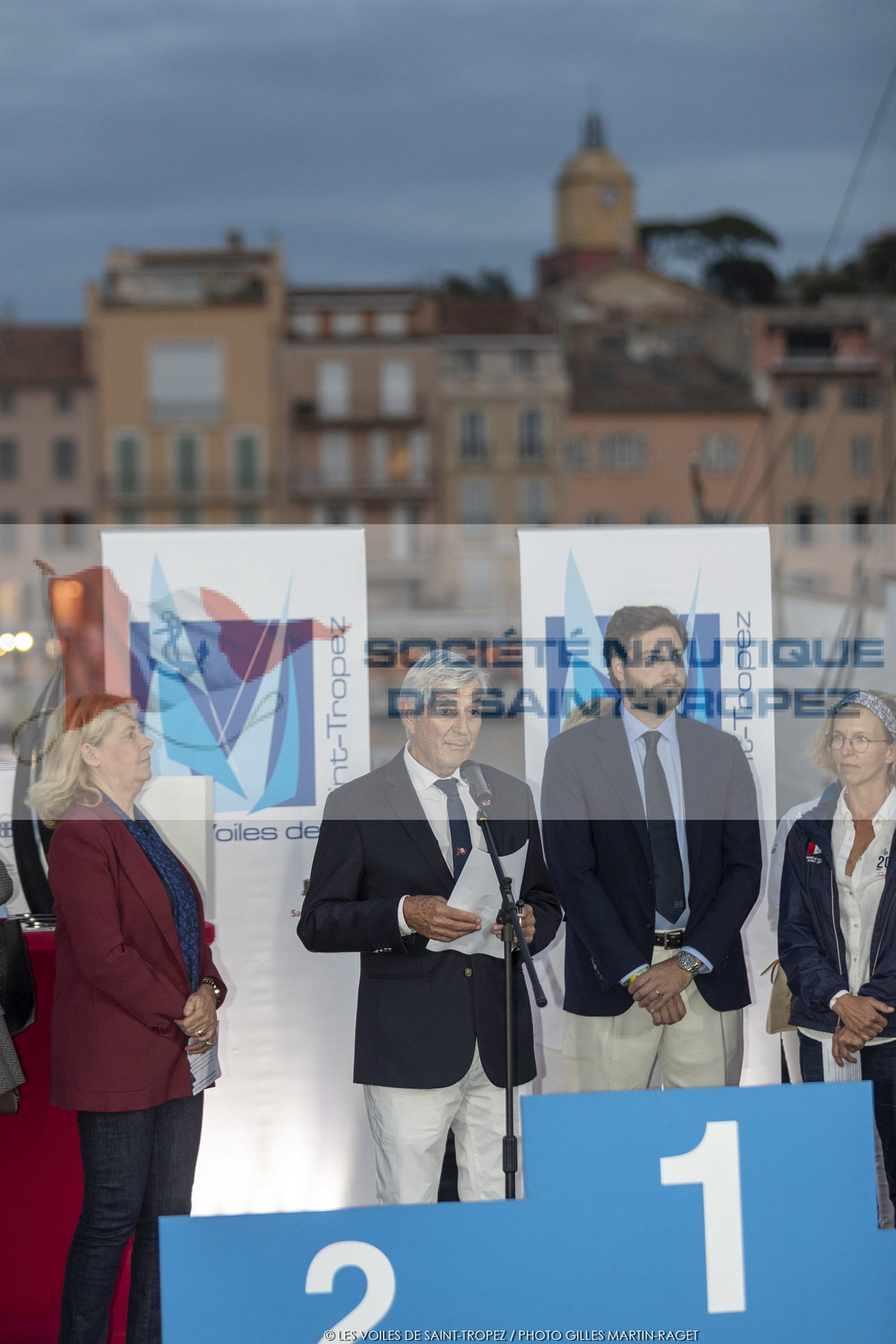 02 10 2022, Saint-Tropez (FRA,83), Voiles de Saint-Tropez 2022,  prizegiving 02 10 2022, Saint-Tropez (FRA,83), Voiles de Saint-Tropez 2022,  prizegiving