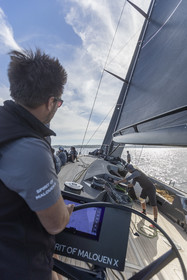 03 10 2022, Saint-Tropez (FRA,83), Voiles de Saint-Tropez 2022,  entraînement des maxis, A bord de Sipirit of Malouen X