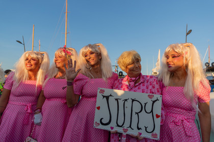 05 10 2023, Saint-Tropez (FRA,83), Les Voiles de Saint-Tropez 2023, RAce Day 5, Défilé des équipages