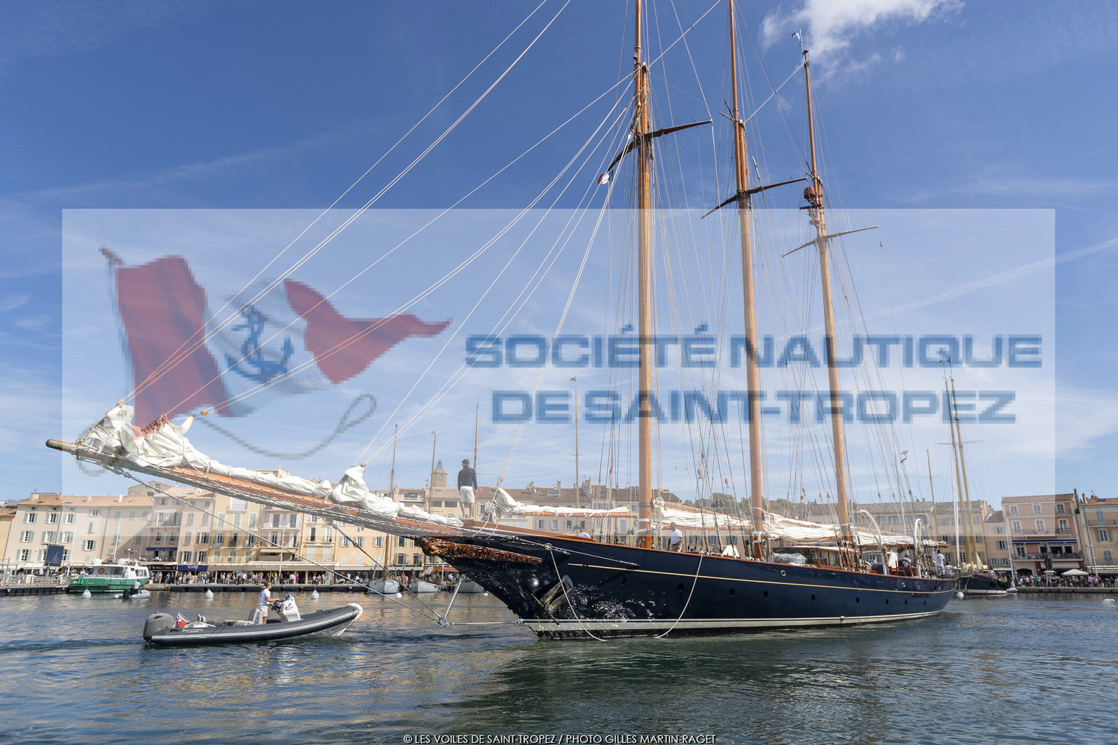 25 09 2022, Saint-Tropez (FRA, 83), Les Voiles de Saint-Tropez 2022, Arrivée des bateaux et de la Coupe d'Automne du Yacht Club de France, Shenandoah 25 09 2022, Saint-Tropez (FRA, 83), Les Voiles de Saint-Tropez 2022, Arrivée des bateaux et de la Coupe d'Automne du Yacht Club de France, Shenandoah