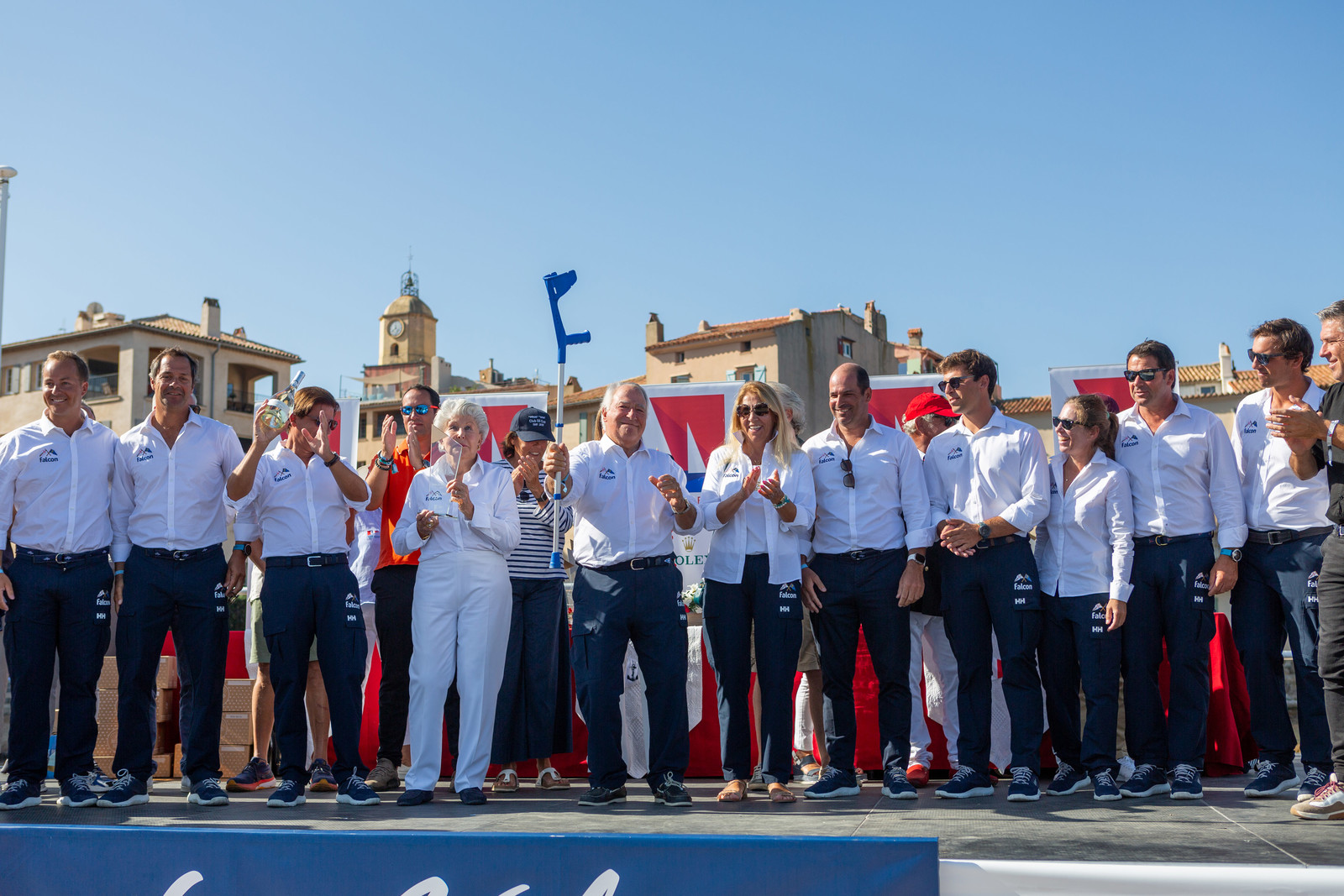 08 10 2023, Saint-Tropez (FRA,83), Les Voiles de Saint-Tropez 2023, Prizegiving classics and moderns 08 10 2023, Saint-Tropez (FRA,83), Les Voiles de Saint-Tropez 2023, Prizegiving classics and moderns