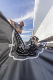 03 10 2022, Saint-Tropez (FRA,83), Voiles de Saint-Tropez 2022,  entraînement des maxis, A bord de Sipirit of Malouen X